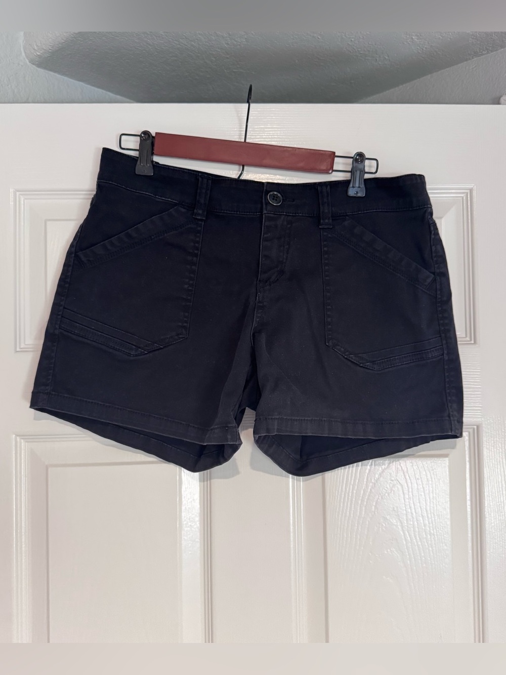 Black Cargo-Style Shorts